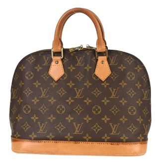 Louis Vuitton Alma Handbag Monogram Canvas Brown Canvas Handbag (Pre-Owned)