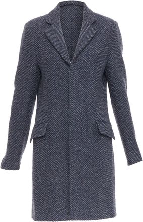 Chanel Karl Lagerfeld 08A herringbone tweed long coat
