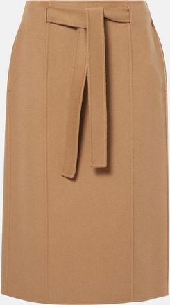 Max Mara Alec belted wool midi skirt