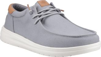 HeyDude Paul Canvas Katoenen Heren Monument Grijze Mokassinschoenen