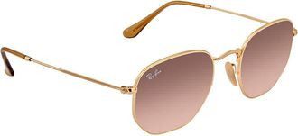 Ray-Ban Ray Ban Hexagonal Flat Lenses Brown Gradient Aviator Sunglasses RB3548N 91244351