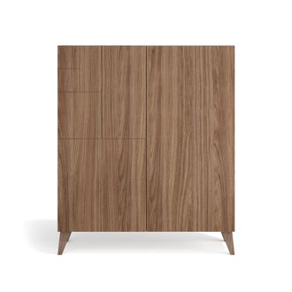 HERDASA Herdasa, Zapatero En Melamina, Modelo Malmo, 109x90x27, Color Nogal Velmore - Puertas Nogal Velmore