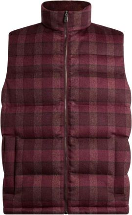 Etro Gewatteerd Vest met Ruitpatroon - Heren - Bodywarmers - Bruin - 3XL - Jassen