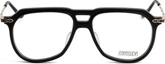 Matsuda Occhiali con inserti spessi - Nero