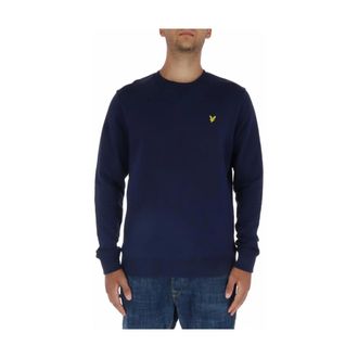 Lyle & Scott Sweatshirts, male, Blue, Size: 2XL Blue Print Sweatshirt