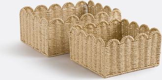 La Redoute Interieurs Set van 2 manden in gevlochten papier, Briska