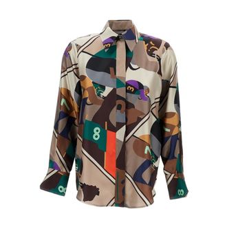 Alberto Biani Shirts, female, Multicolor, S, Camicia classica in seta