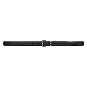 Saint Laurent Belts, male, Black, Size: 100 CM Black Leather Belts