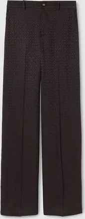 Gucci Horsebit Silk Jacquard Pants, Brown, Ready-to-wear