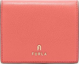 Furla Camelia Portafoglio Compatto S Aperitivo Arancione Pelle Stampata Donna