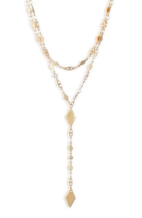 Ettika Layered Lariat Necklace in Gold at Nordstrom