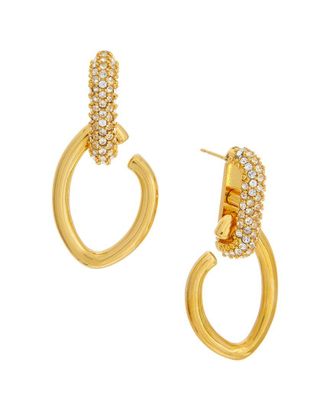 Oscar De La Renta Oscar De La Renta O & Strass Earrings