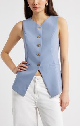 Open Edit The Icon Vest in Blue Umbra at Nordstrom, Size Xx-Small