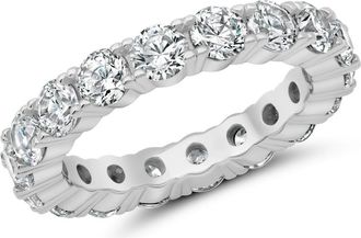 Crislu Brilliant-Cut Cubic Zirconia Eternity Ring in Pure Platinum/Clear Stone at Nordstrom, Size 11