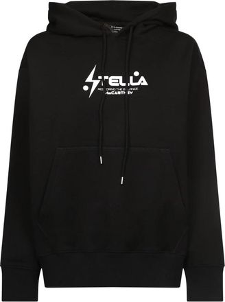 Stella McCartney Stijlvolle sweater met unieke print - Dames - Hoodies - Zwart - XS - Katoen - Hoodies & sweatvesten