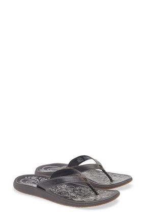 Olukai Paniolo Flip Flop in Onyx /Onyx at Nordstrom, Size 11