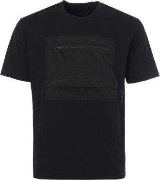 Nemen Kel Borstzak T-shirt - Ink Black - Heren - T-shirts - Zwart - L - Katoen - Tops