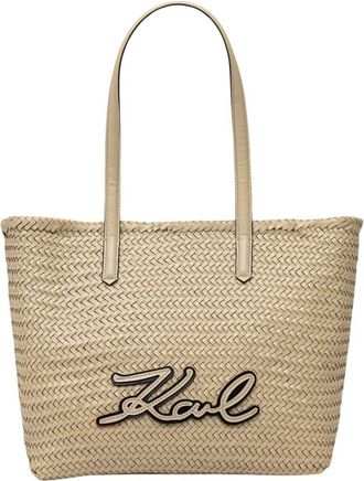 Karl Lagerfeld Shopper Bag - Dames - Shoppers - Beige - ONE Size - Leer - Tassen
