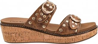 Corkys Footwear Womens Told You So Wedges In Cognac Distressed