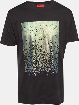 HUGO BOSS Boss By Hugo Boss Black Graphic Jersey Dazzle Iridescent T-Shirt