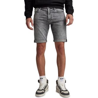 G-Star 3301 Slim Fit Denim Shorts in Faded Grey Neblina at Nordstrom