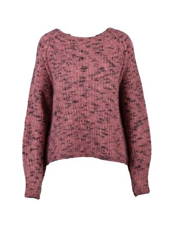 Floor Textured Knit Mohair-Wool Blend Sweater with Relaxed Fit