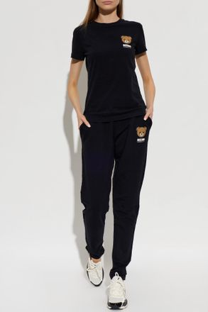 Moschino T-shirt From The Active Line, Womens, Black