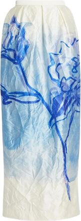 Erdem Maxi-rok met bloemenprint - Wit