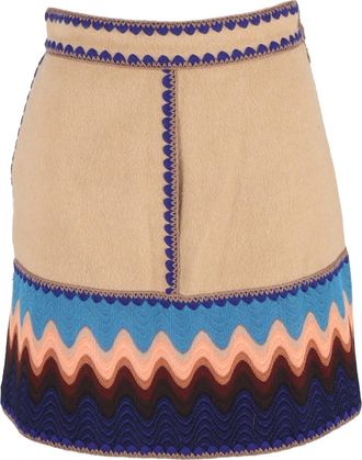 Missoni Mini Skirt in Beige Rayon
