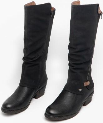 Rieker 93655-00 Womens Knee High Boots Black - Size UK 7.5