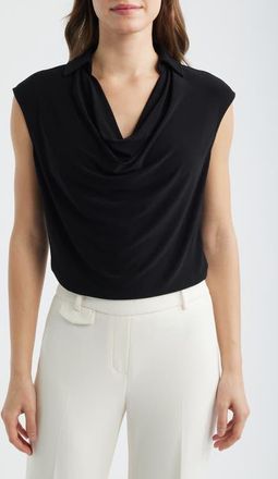 Anne Klein Cowl Neck Extended Shoulder Top in Anne Black at Nordstrom, Size Xx-Small