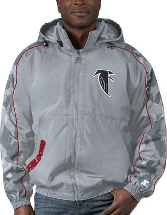 Starter Mens Starter Gray Atlanta Falcons Thursday Night Gridiron Throwback Full-Zip Jacket at Nordstrom, Size Small