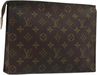 Louis Vuitton Pre-owned Clutches, female, Brown, Size: ONE SIZE Pre-owned Vintage Monogram Pouch
