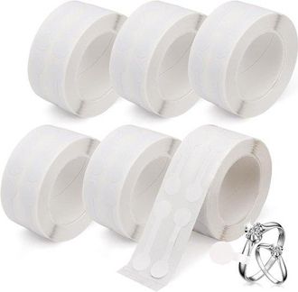 OEM 3000 Etiquetas Adhesivas En Blanco Para Precios, Pendientes, Collares, Peque&ntilde;as Etiquetas De Precio Para Venta Al Por Menor, 6 Rollos, Blancas