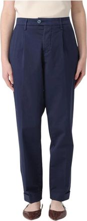 Re-hash Navy Geplooide Broek - Heren - Slim Fit Broeken - Blauw - W32 - Broeken