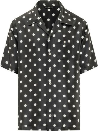Dolce & Gabbana Black Polka Dot Shirt