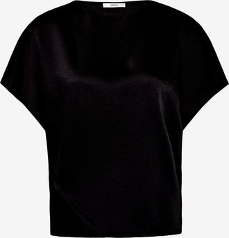 Vince Satin-Top mit kurzen Dolman-&Auml;rmeln