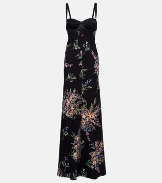 Dolce & Gabbana Floral silk-blend charmeuse maxi dress