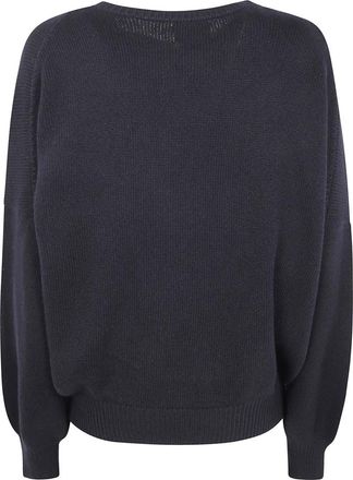 Khaite Wolfe Ribetes Acanalado Trui - Dames - Cashmere truien - Zwart - M - Wol - Truien & Vesten