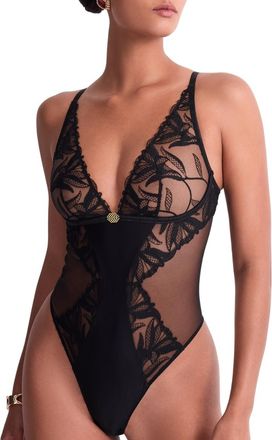 Aubade Womens Sweet Euphoria Bodysuit - Black Polyamide - Size Medium