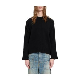 Ann Demeulemeester Jersey de cuello redondo - Knitwear - Hombre - Negro - XL