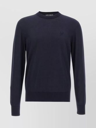 Dolce & Gabbana silk logo-embroidered jumper