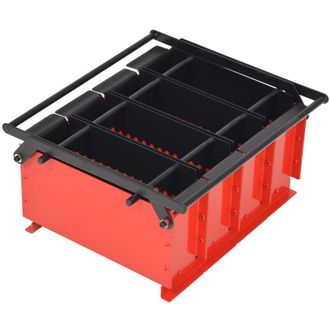 vidaXL Compattatore di Carta in Acciaio 38x31x18 cm Nero e Rosso vidaXL
