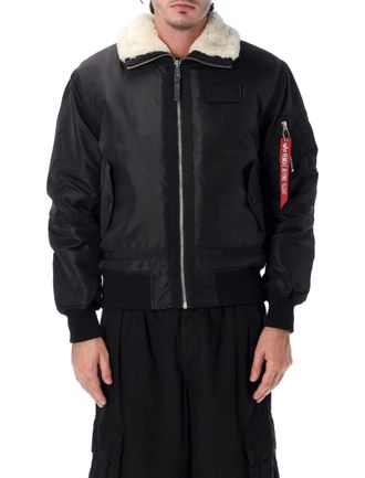 Alpha Industries B-15 III Teddy-Lined Nylon Bomber Jacket