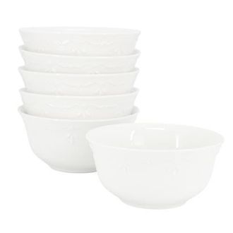 Elama Henryi 6 Piece 6.1 Inch Porcelain Bowl Set in White at Nordstrom