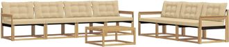 vidaXL Conjunto De Sof&aacute;s De Exterior 8 Uds. Y Beige Vidaxl