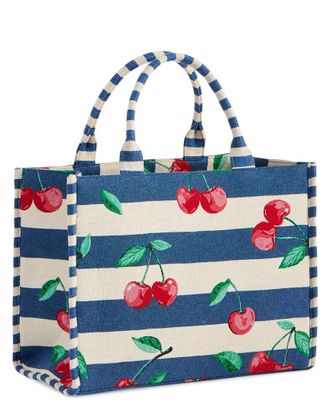 Shiraleah Cherry Stripe Jacquard Tote