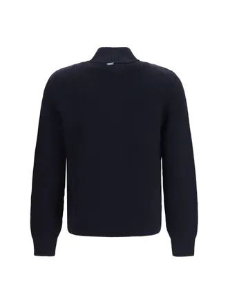 Herno Padded Knit Hybrid Down Jacket - Navy