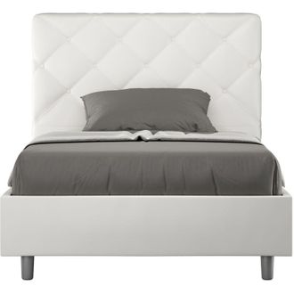 Les Tendances Itamoby - Letto una piazza e mezza rivestito in Similpelle - priya - Dimensione Rete: 120x190 - Tipologia Letto: Con Rete e Contenitore - Colore