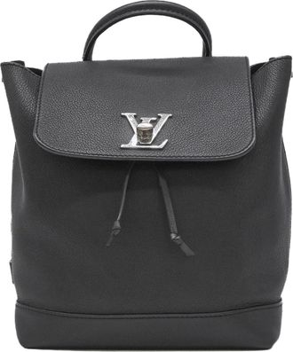 Louis Vuitton Black Leather Backpack (Pre-Owned)